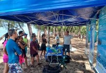 Mission sensibilisation Stand de sensibilisation de la réserve marine ©RNMR